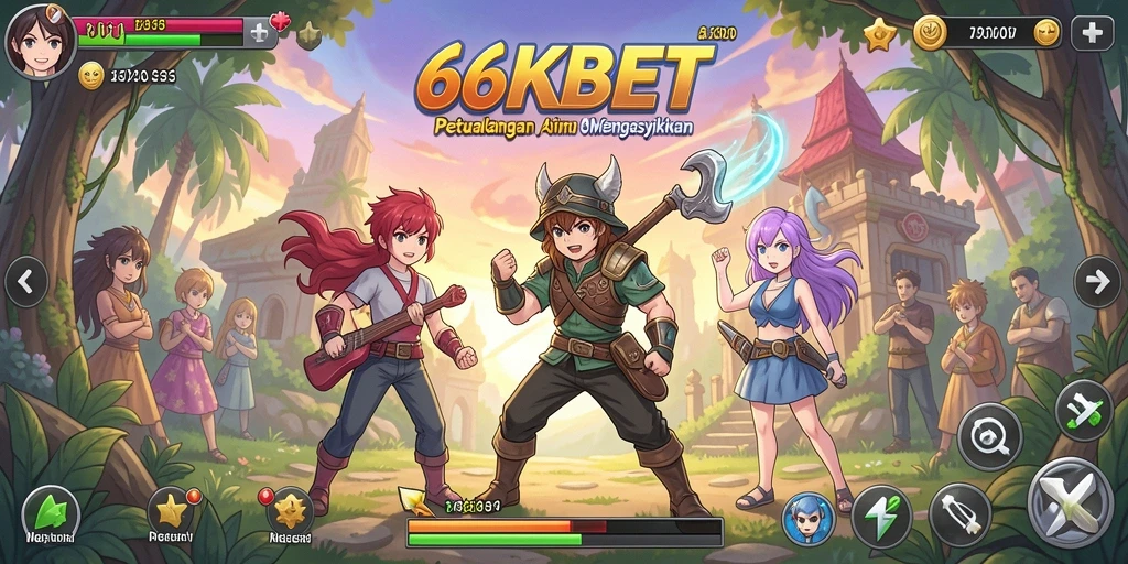 Tampilan gameplay seru dalam dunia anime yang menakjubkan.