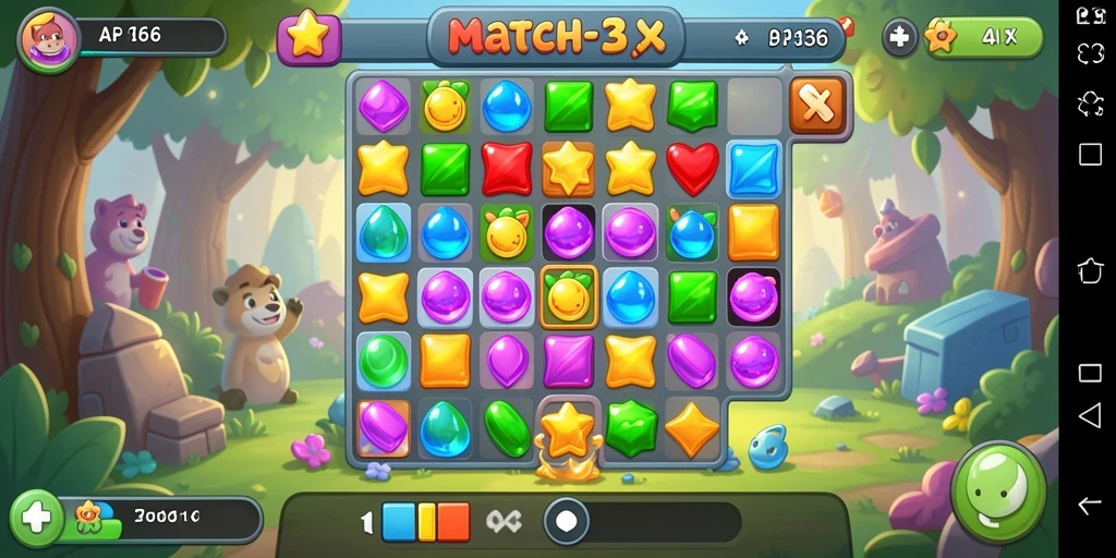 Tampilan gameplay seru API36 yang penuh warna dan tantangan.