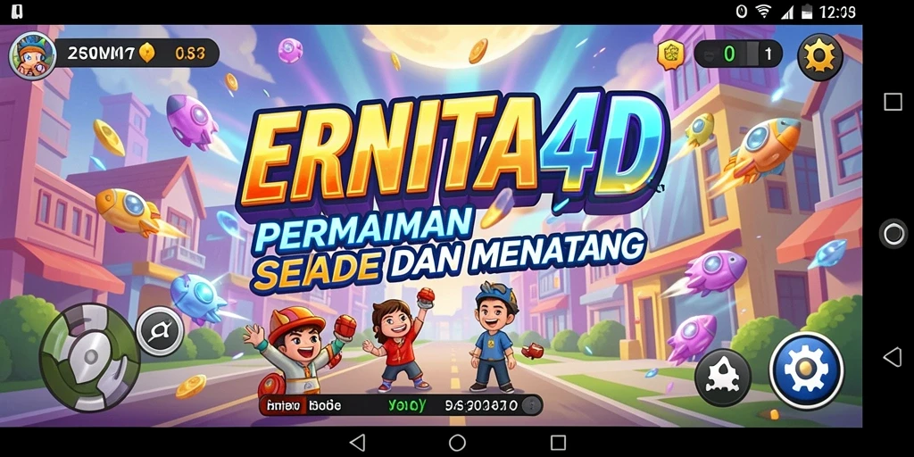 Screenshot gameplay ERNITA4D menampilkan aksi seru dalam permainan Arcade.