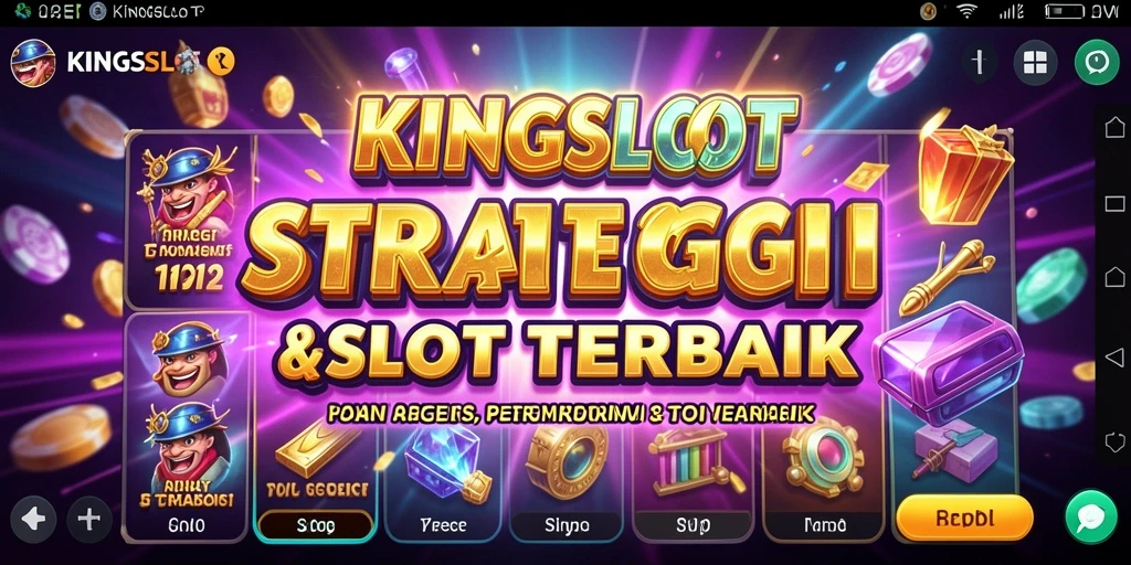Tangkapan layar gameplay KINGSLOT menampilkan strategi dan slot yang mengasyikkan.