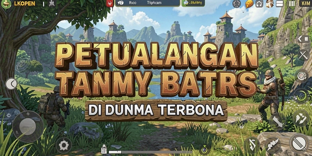 Screenshot dari gameplay LKOPEN yang menunjukkan dunia terbuka yang luas.