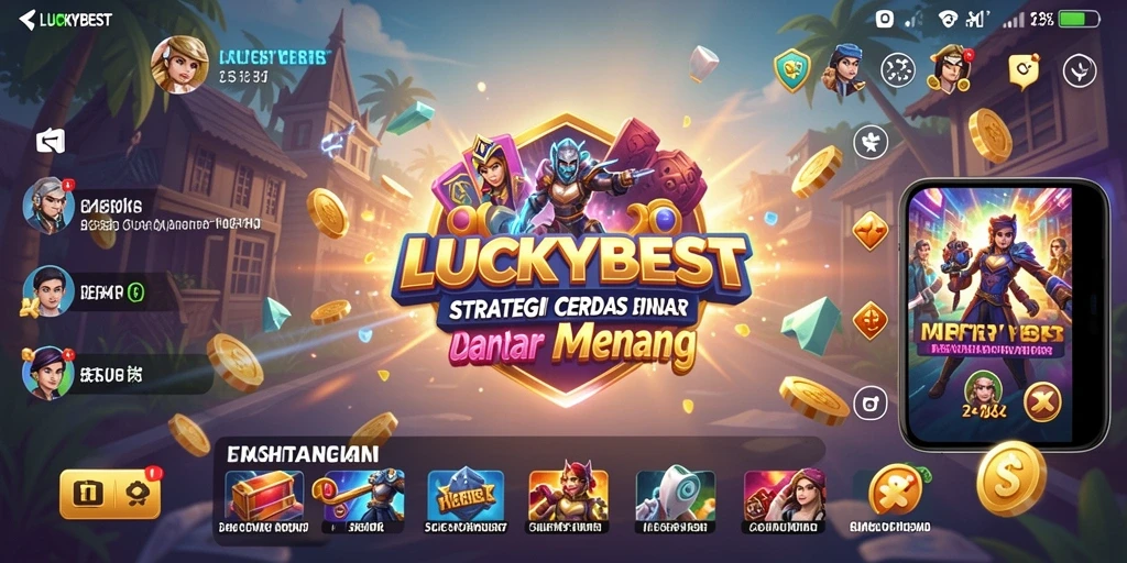 Screenshot utama LUCKYBEST menunjukkan gameplay penuh strategi dan intrik.