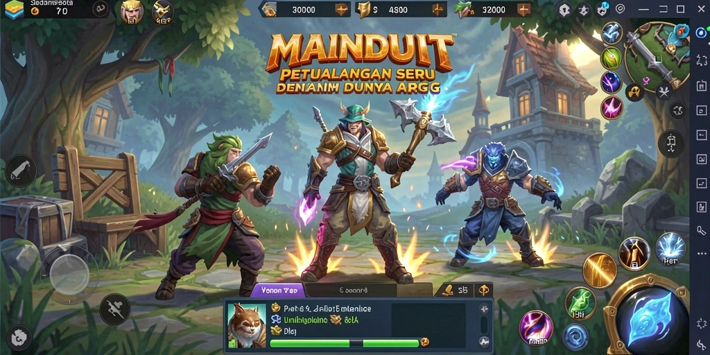 Tampilan seru dari gameplay MAINDUIT dengan aksi ARPG yang mendebarkan.