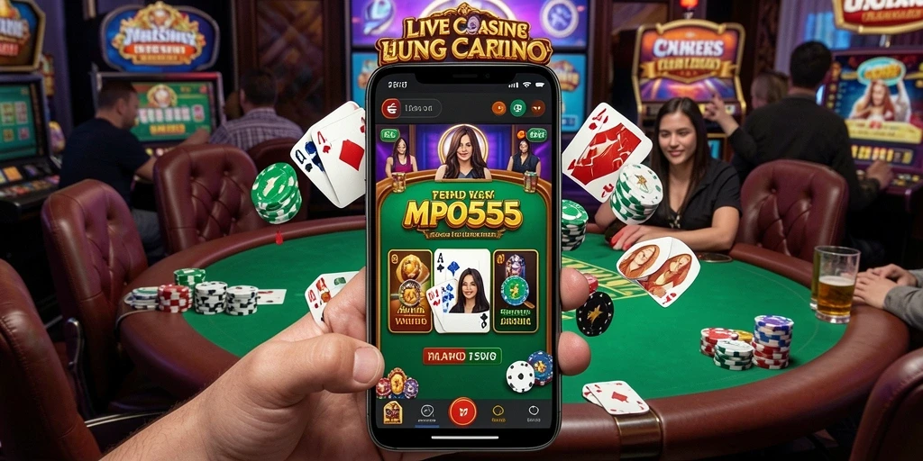 Tampilan gameplay Live Casino yang memikat di MPO555.
