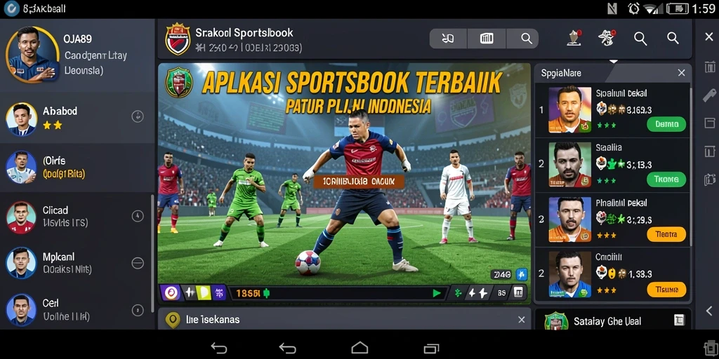 Tampilan menarik dari aplikasi OJA89 dalam taruhan olahraga.