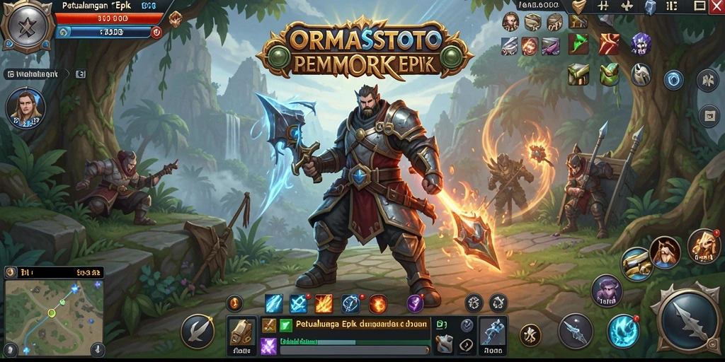 Tampilan gameplay seru ORMASSTOTO dengan petualangan epik di dunia MMORPG.