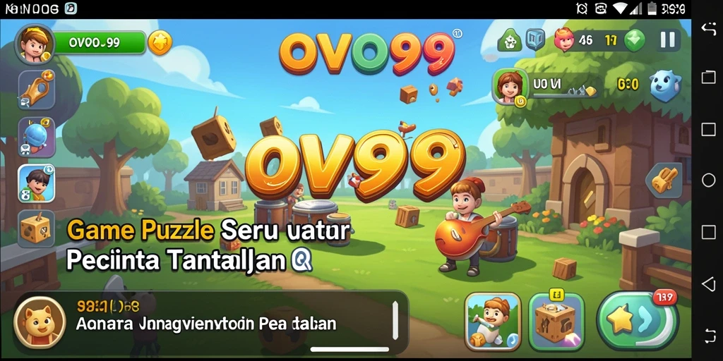 Tampilan gameplay OVO99 menampilkan tantangan Puzzle yang seru.