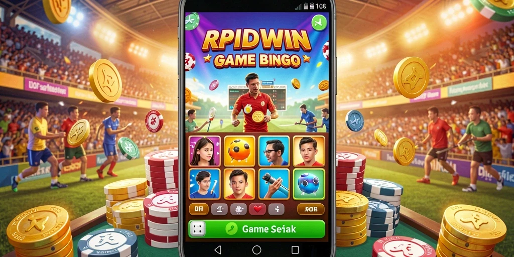 Tampilan utama RPIDWIN dengan grafik menarik dalam permainan Bingo.