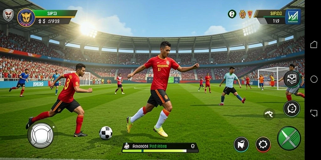 Tangkapan layar gameplay SIP33 yang menampilkan aksi olahraga seru.