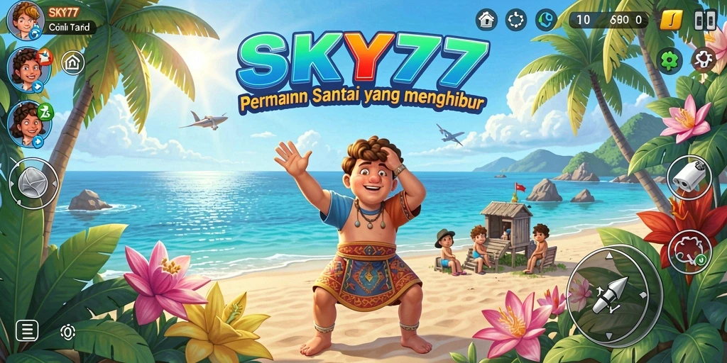 Tampilan gameplay <strong>SKY77</strong> yang menghibur dan penuh warna.