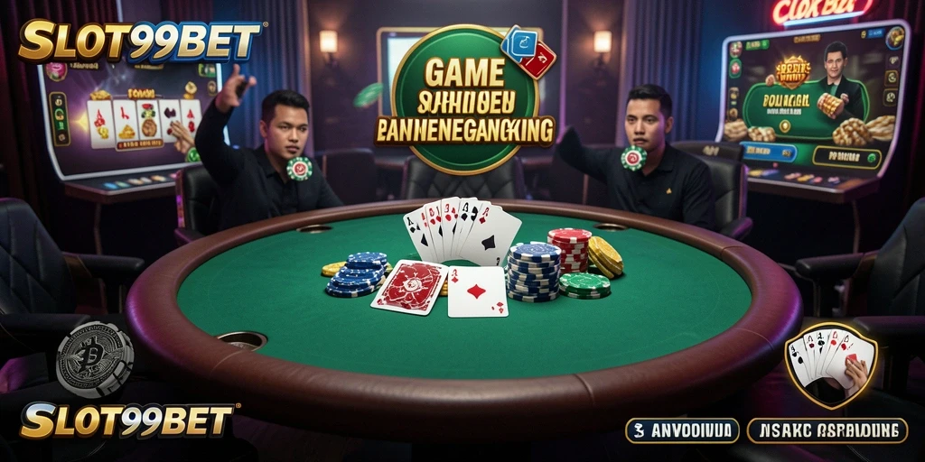 Tampilan gameplay Poker yang seru dan menegangkan di SLOT99BET.