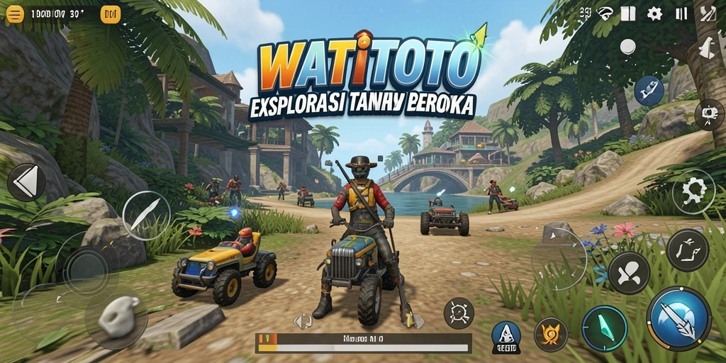 Tampilan gameplay WATITOTO yang memukau di dunia terbuka.