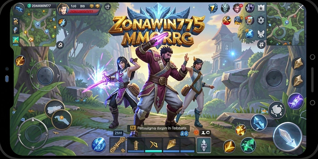 Tampilan gameplay epik di dunia <strong>ZONAWIN777</strong> yang memukau.